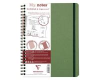 My.Notes Age Bag carnet reliure intégrale à marges détachables A5+ 120 pages détachables ligné + cadre en-tête - Vert