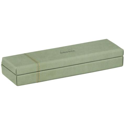 Rhodiarama plumier simili cuir italien 21x5,5x3 cm - Céladon