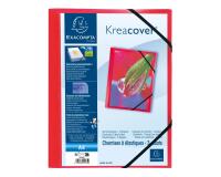 Kreacover Elasticated 3 Flap Folder with front pocket