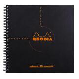 Reverse book Rhodia Classic reliure intégrale 21x21 cm 160 pages dot détachables 80g - Noir