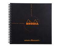 Reverse book Rhodia Classic reliure intégrale 21x21 cm 160 pages dot détachables 80g - Noir
