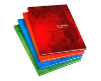 Cahier brochure rembordée rigide 7000 24x32 cm 192 pages grands carreaux 70 g - Assortis