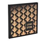 Livre d'or 140 pages tranche or - Format 21x19cm - PALMYRE - Visuels assortis