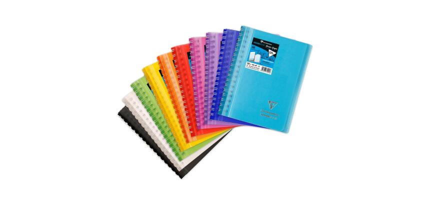 Carnet dessin/croquis reliure intégrale enveloppante Koverbook A6 100 pages papier blanc 125 g couverture polypropylène transparent - Assortis