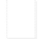 "1000 feuilles de listing autocopiantes blanc 240x12"" 2plis microperforations 4 côtés Bandes Caroll Détachables" - Blanc