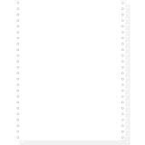 "1000 feuilles de listing autocopiantes blanc 240x12"" 2plis microperforations 4 côtés Bandes Caroll Détachables" - Blanc