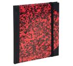 Carnet Marbre 220x170, 192 pages lignées - Rouge