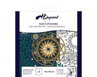 CARRÉ 100% soie - 90x90cm Astral - Blanc
