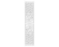Echarpe 100% soie - 180x43cm Peacock - Blanc