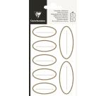 Etiquettes adhésives, ovale or - Or