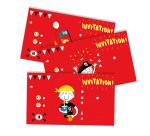 Cartes d'invitation, Pirates - Rouge