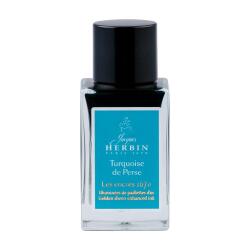 Encre 1670 à paillettes dorées 15ml - Turquoise de Perse