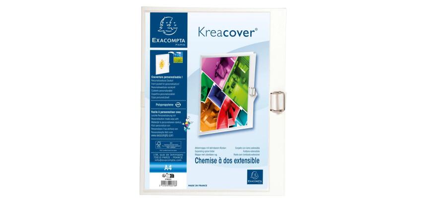 Chemise dos extensible Krea Cover® - 24x32cm - Blanc