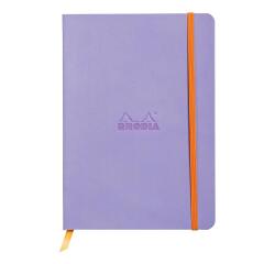 Rhodiarama carnet souple A5 160 pages ligné papier ivoire 90g fermeture élastique - Iris
