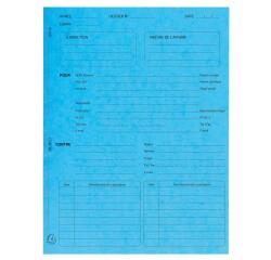 Pack of 25 printed pressboard folders Procedure 25x32cm