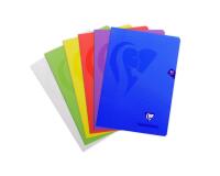 Cahier piqué Mimesys A4 96 pages ligné + marge couverture polypropylène - Assortis