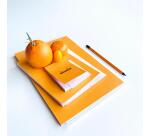 Bloc agrafé N°10 5,2x7,5 cm 80 feuilles petits carreaux 5/5 80 g. - Orange