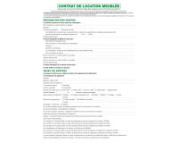 Feuilles Contrat de location pour locaux meublés - Blanc