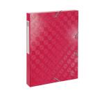 Boite de classement carte lustrée gaufrée pelliculée 1928 - dos de 40mm - A4 - Couleurs assorties