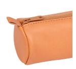 CUIR NATUREL Trousse ronde Ø5,5x22 cm. - Naturel