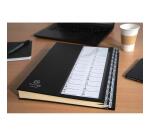 Clasificadores Ordonator ® lomo extensible pestañas impresas Tapa rígida - Tamaño: 25x33 cm para: A4 - Negro