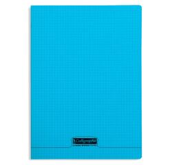 Cahier piqué 8000 POLYPRO 24x32 cm 96 pages petits carreaux 90 g - Bleu
