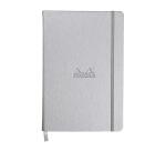 Webnotebook A5 192 pages ligné papier ivoire 90g fermeture élastique - Argent