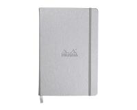 Webnotebook A5 192 pages ligné papier ivoire 90g fermeture élastique - Argent