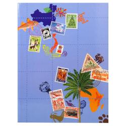 Album de timbres Globe-Trotter 16 pages noires - 16,5x22,5 cm - Visuels assortis