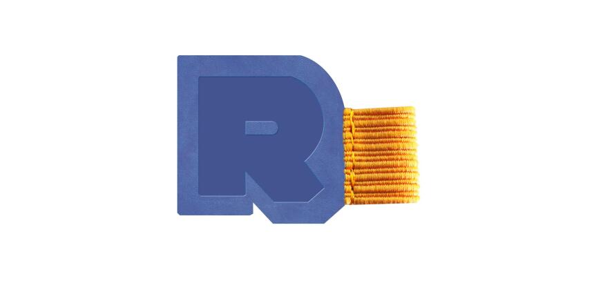 Rhodiarama porte-stylo autoadhésif 4x3 cm pour blocs carnets et agendas - Saphir