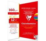 Papier dessin 'à Grain' couleur, pack promo