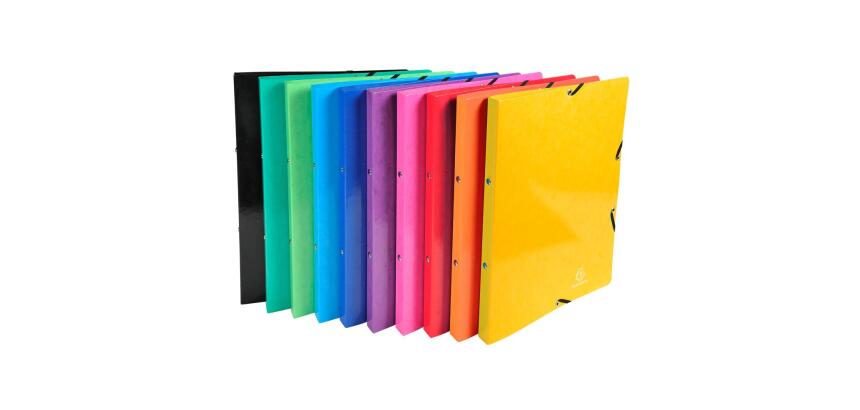 Classeur à élastiques 4 anneaux 15mm Iderama - A4 - Couleurs assorties