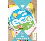 PAPIER COULEUR RECYCLÉ, Bloc de 20 feuilles 210g/m2 au format A4 (21x29 ,7cm), Assortiment - 10 couleurs - Assortiment