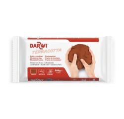 DARWI Pain de 500 g de pâte auto-durcissante TERRACOTTA - Terracotta
