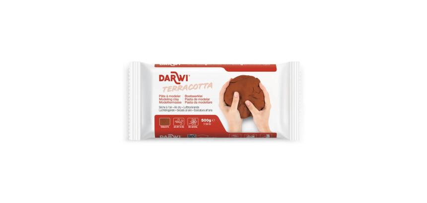 DARWI Pain de 500 g de pâte auto-durcissante TERRACOTTA - Terracotta