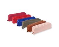 CUIR TEINTE Trousse rectangulaire 21x4x6 cm - Assortis