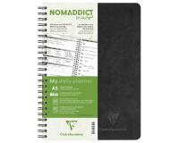 My.daily.planner Age Bag carnet reliure intégrale A5 250 pages détachables - Noir