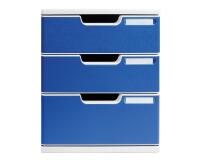 MODULO A4 (3 drawers) light grey/blue - Blue
