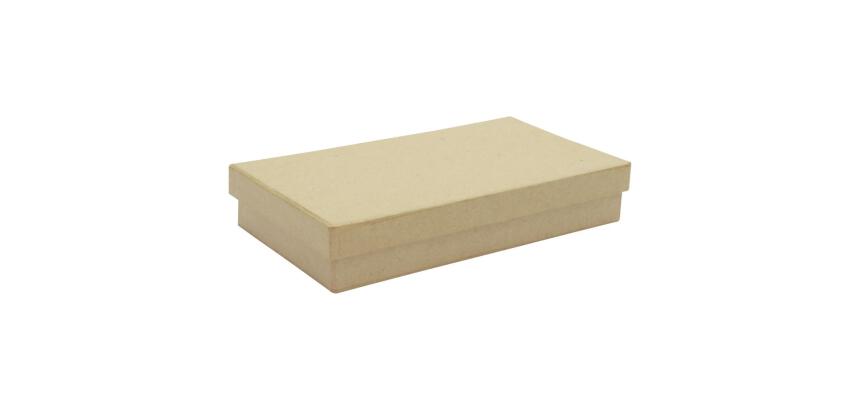 Boite rectangle plate 18x10x3cm - Kraft