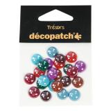 Sachet 24 cabochons 1cm - pearl flashy - Assortiment vif