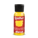DARWI Flacon de 50 ml de Peinture sur Cuir - jaune soleil