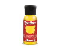 DARWI Flacon de 50 ml de Peinture sur Cuir - jaune soleil