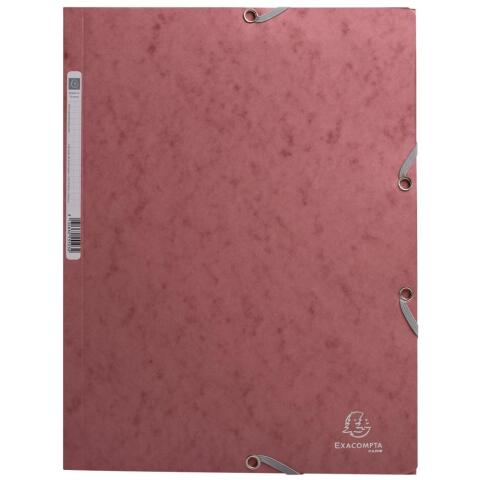 Carpetas con gomas 3 solapas en Cartulina lustrada Skandi - 24x32 cm, A4 - Rosa viejo