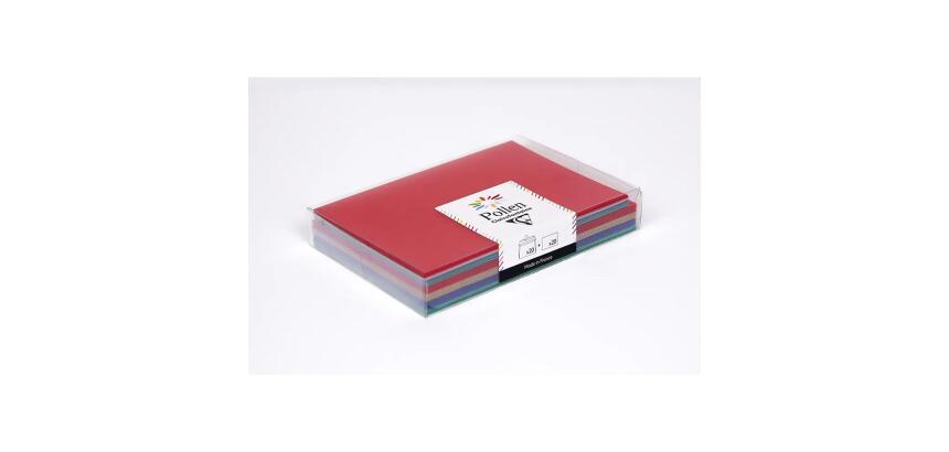 Coffret Pollen de 20 enveloppes C6 (114 x 162 mm) + 20 cartes simples 110 x 155 mm - Noël traditionnel - Assortiment