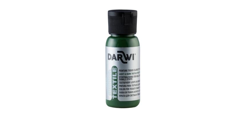 DARWI Flacon de 50 ml de Peinture Textile Opaque - Vert avocat