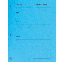 Pack of 25 printed legal folders Pour/Contre pressboard 25x32cm - Turquoise