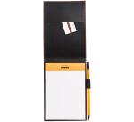 Rhodia ePURE porte-bloc avec porte-crayon + bloc N°13 petits carreaux 5x5 - Orange