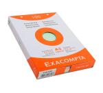 Pk 100 Exa Record Cards 148x21 5/5 Ast - Assorted colours