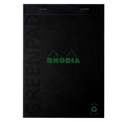 RHODIA Bloc-notes GREENPAD, A5, ligné, noir