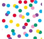 Papier cadeau Alliance, largeur 70 cm - Rouleau de 50 m, Pois multicolor - Multicolore